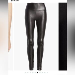 SPANX Faux Leather Black Leggings